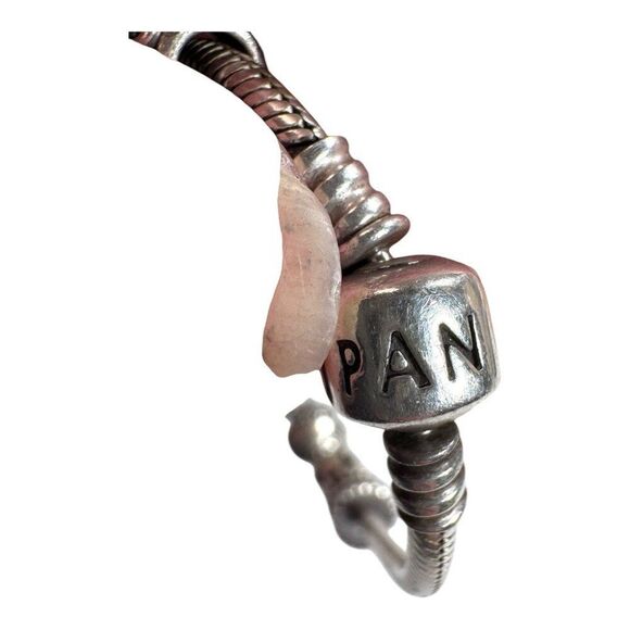 Pandora Silver Charm Bracelet Lot 8 Green Heart & Star Beads Baseball Sunflower - Picture 3 of 7